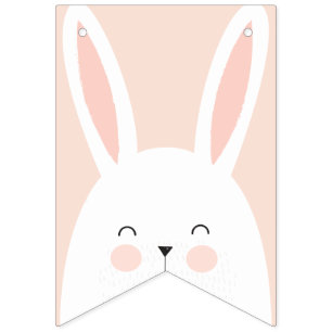 Super Kawaii Cute Easter Bunny. Bunting Flags