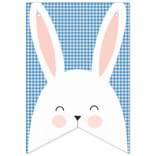 Super Kawaii Cute Easter Bunny. Bunting Flags