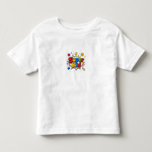 Super Kid Colourful Comic Style T-Shirt for Kids 