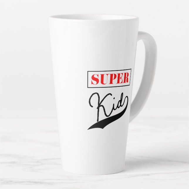 Super Kid  Latte Mug (Right Angle)