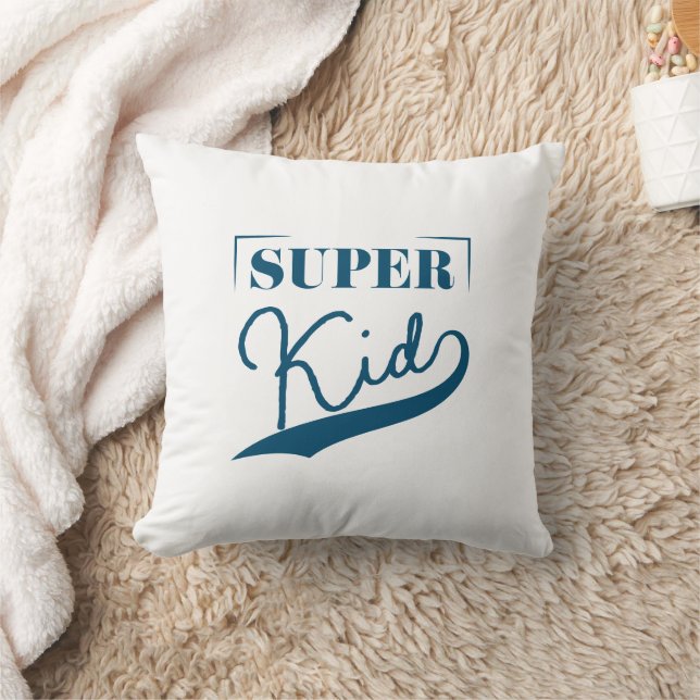 Super Kid Throw Pillow (Blanket)