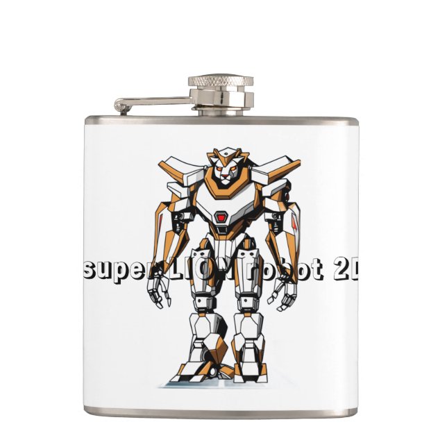  super LION robot 2D  Home & Living > Kitchen & Di Hip Flask (Front)