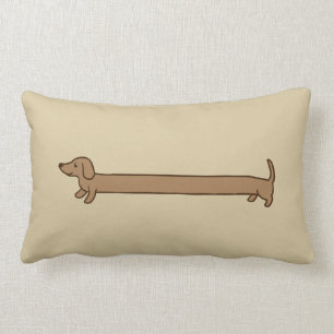 Super Long Dachshund Lumbar Pillow