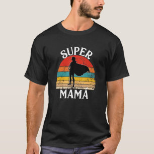 Super Mama Spanish Mom Woman Hero With Cape T-Shirt