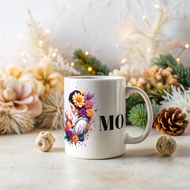 Super maman mignonne Fête des mères Mug (Créateur téléchargé)