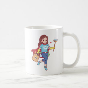 Super Maman, tasse de café drôle pour la fête des