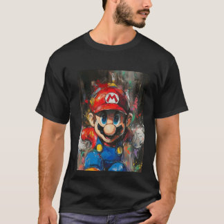 "Super Mario Logo Black Shirt" T-Shirt