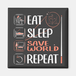 Super Math Teacher Saves the World. Thank You Gift Magnet