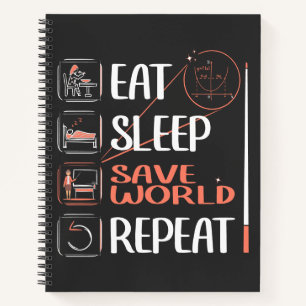 Super Math Teacher Saves the World. Thank You Gift Notebook