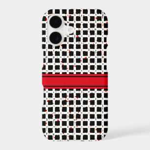 Super mignon noir blanc rouge Motif chic