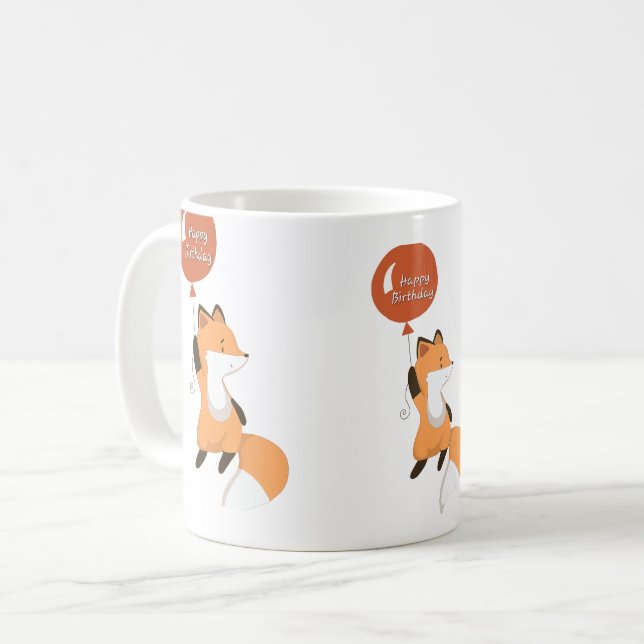 Super mignon renard, tasse d'anniversaire (Devant gauche)