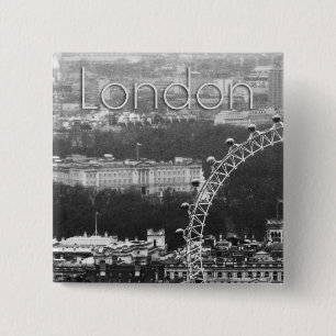 Super! Millennium Wheel London 2 Inch Square Button