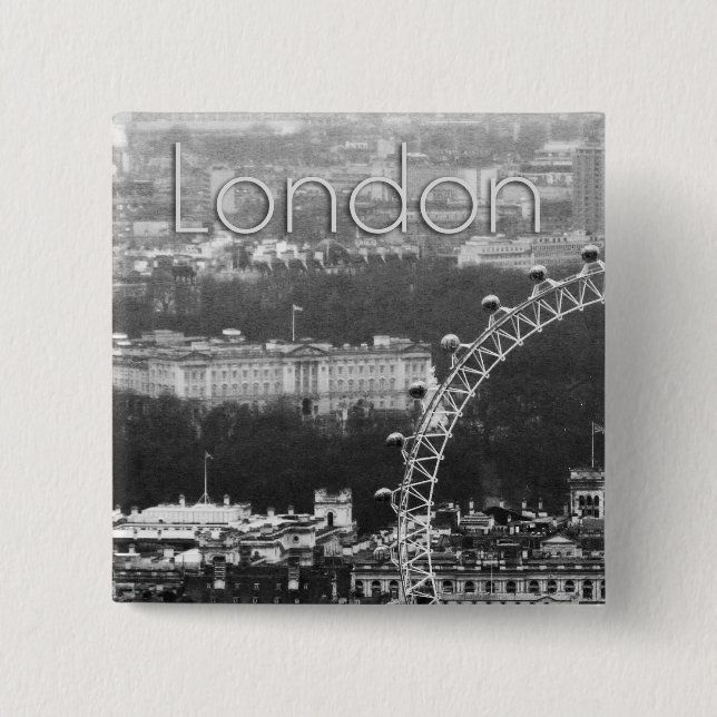 Super! Millennium Wheel London 2 Inch Square Button (Front)