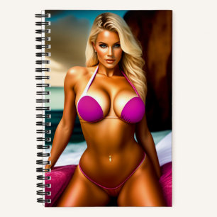 Super model posing in bikini fantasy Notebook
