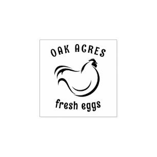 Super modern chicken monogram egg stamp