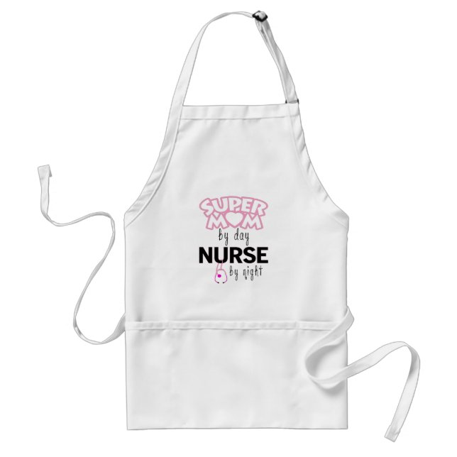 Super Mom by Day Nurse by Night Standard Apron (Front)