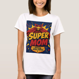 Super Mom Cape Comic Hero T-Shirt Funny Mother's