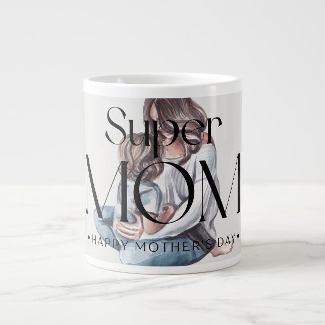 Super Mom Coffee Mug – Empowering Mom Drinkware (Front)