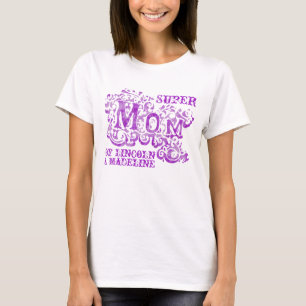 Super Mom decorative purple kids names top