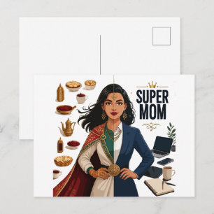 Super Mom Dual Life Professional and Traditional Postcard