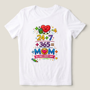 Super Mom Equation Women’s Minimalist T‑Shirt Tri-Blend Shirt