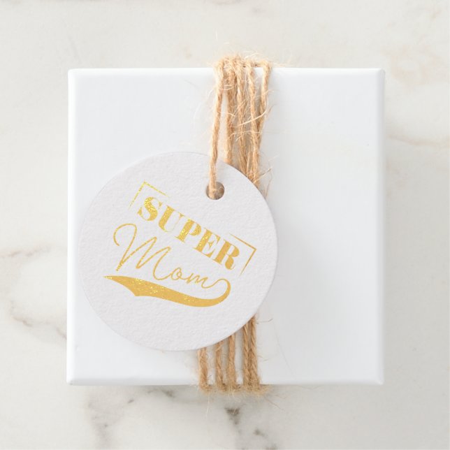 Super Mom Favour Tags (With Box)