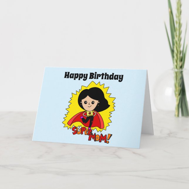 Super Mom Happy Birthday Invitation (Front)