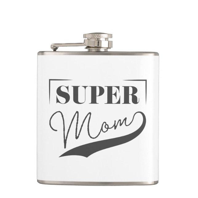 Super Mom Hip Flask (Front)