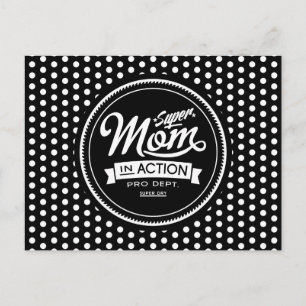Super Mom In Action Dark Postcard