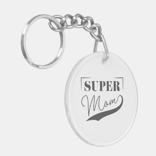 Super Mom Keychain (Front Left)