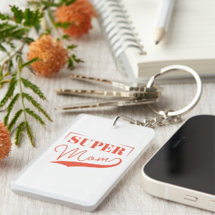 Super Mom Keychain