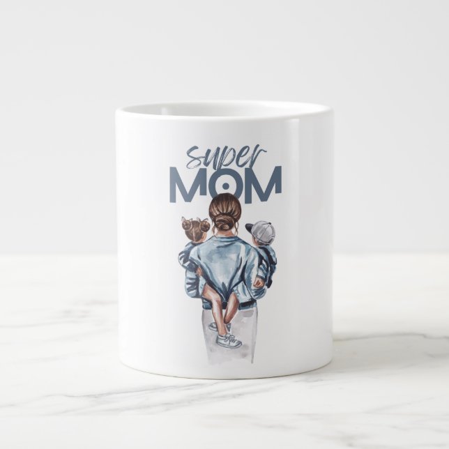 super mom large coffee mug (Front)