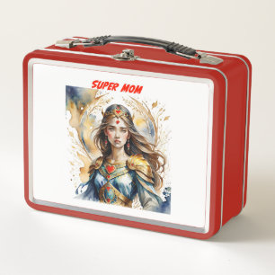 Super Mom Mother's Day Gift Metal Lunch Box