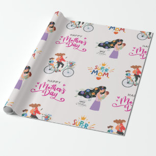 Super Mom   Mother's Day Wrapping Paper