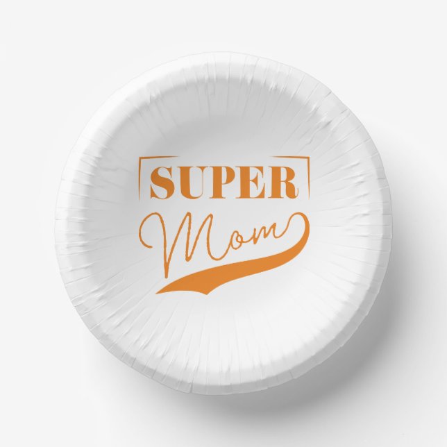 Super Mom Paper Plate (Front)