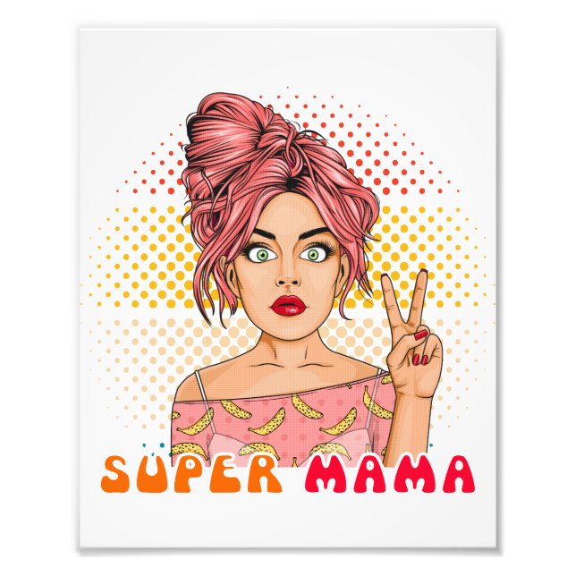 Super Mom Photo Print (Front)