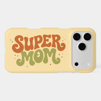 SUPER MOM Playful Retro Groovy Typography
