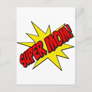 super mom postcard