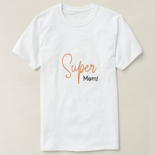 Super Mom Print Modern White Men's tshirts 