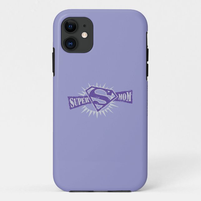 Super Mom Purple Starburst Case-Mate iPhone Case (Back)
