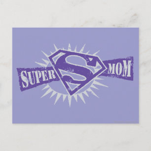 Super Mom Purple Starburst Postcard