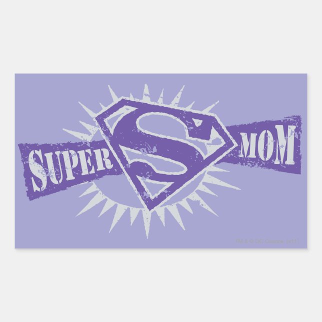 Super Mom Purple Starburst Sticker (Front)