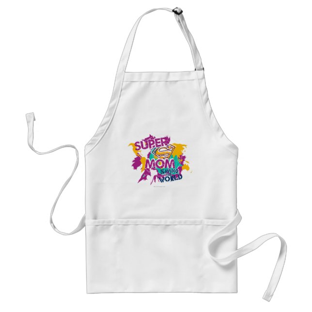 Super Mom Saving the World Standard Apron (Front)