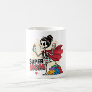 Super Mom Skeleton Retro Funny Mother's Day Coffee Mug