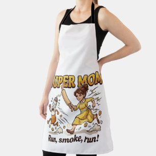 Super Mom Smoking Funny Apron