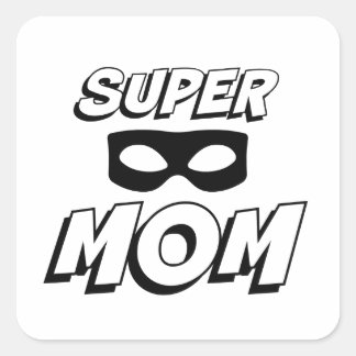 Super Mom Square Sticker