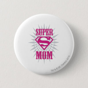 Super Mom Starburst 2 Inch Round Button