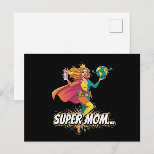 Super Mom Superhero Mother's Day Postcard