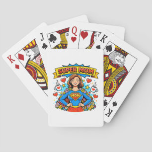Super Mom: The Floral Superheroine Playing Cards
