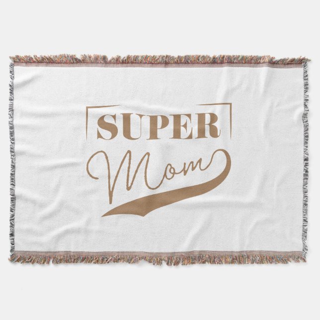 Super Mom Throw Blanket (Front)